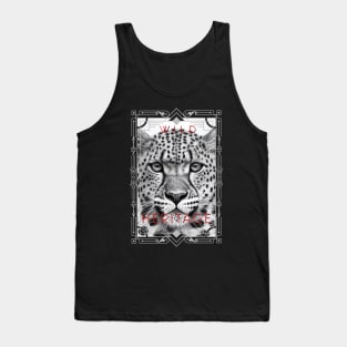 Cheetah Animal Wild Nature Illustration Line Epic Illustration Line Art Tank Top